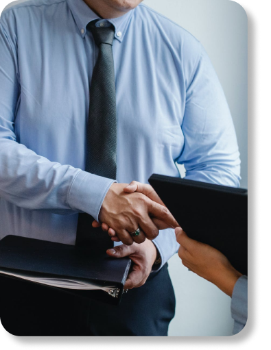 Man shaking hands